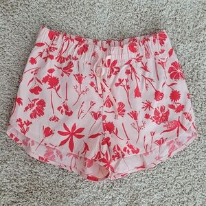 THE NORTH FACE Women’s small Pink Coral  Floral Pull On Shorts Athletic Wear